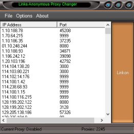 Links Anonymous Proxy Changer